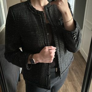 Jaclyn Smith Black / Silver Tweed Blazer
